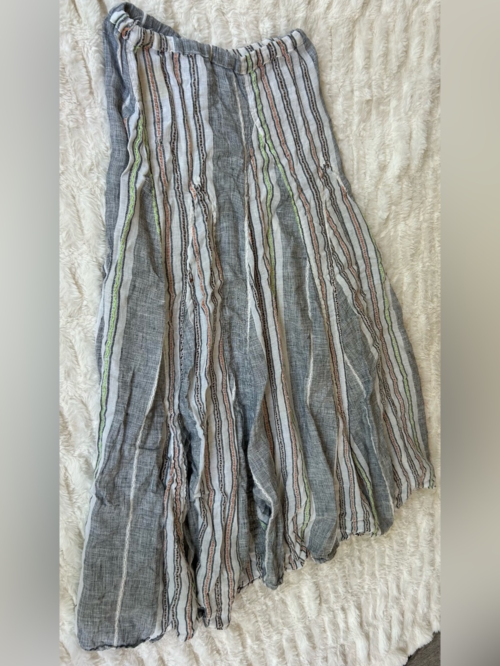 CP Shades Lily Linen Striped Maxi Skirt - Picture 5 of 10